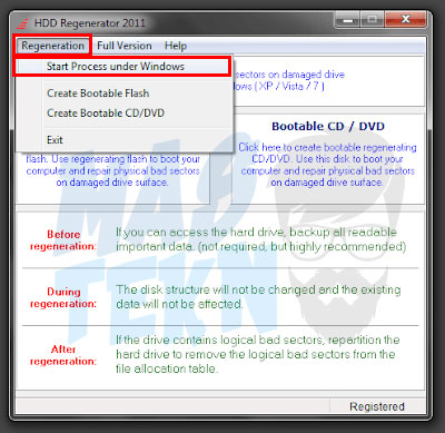  Buka Software HDD Regenerator