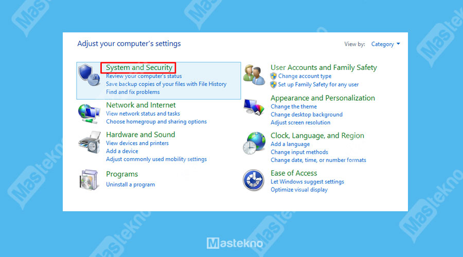 cara mematikan firewall lewat control panel 2