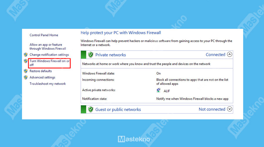 cara mematikan firewall lewat control panel 4