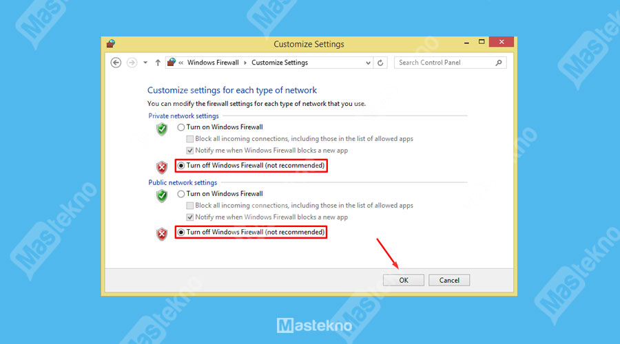 cara mematikan firewall lewat control panel 5