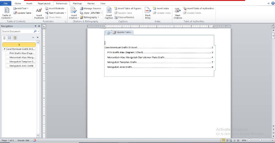 cara membuat daftar isi word-5