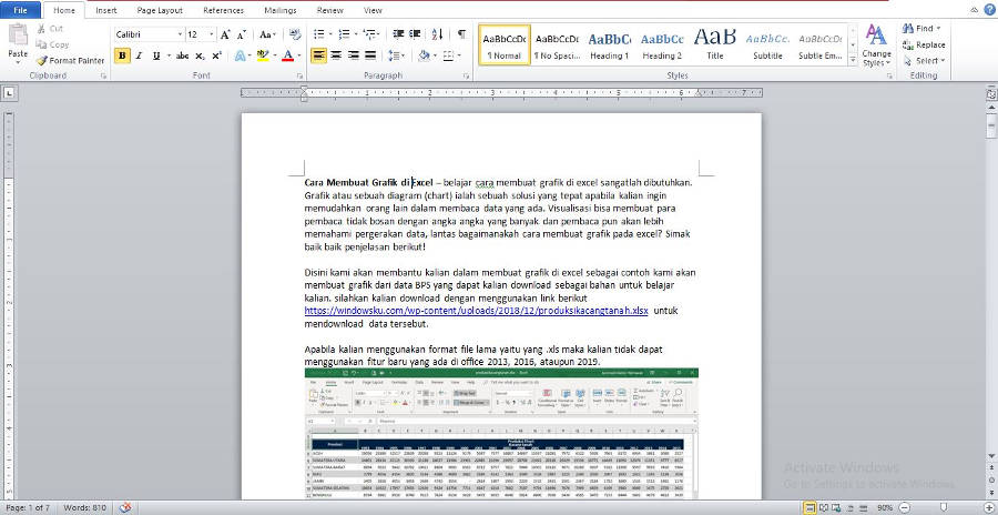 cara membuat daftar isi word