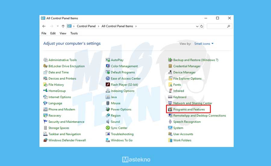 menghapus aplikasi di laptop