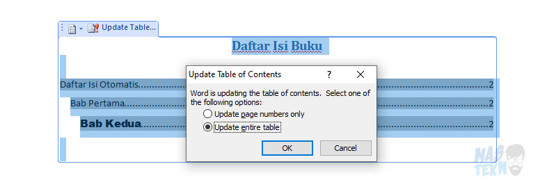 update daftar isi otomatis 4