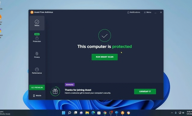 antivirus laptop banner