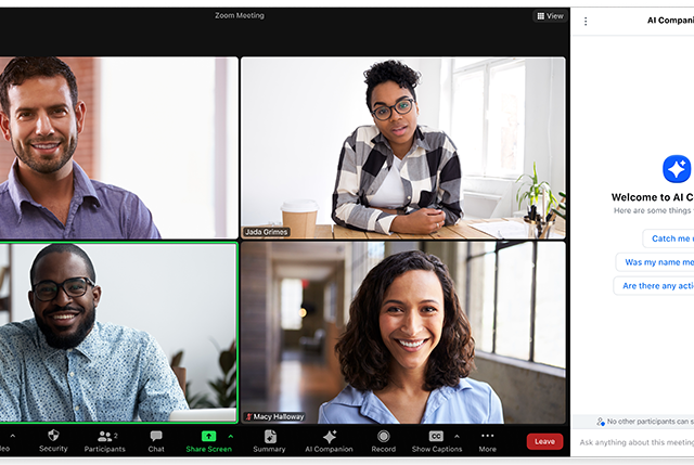 cara share screen zoom laptop hp